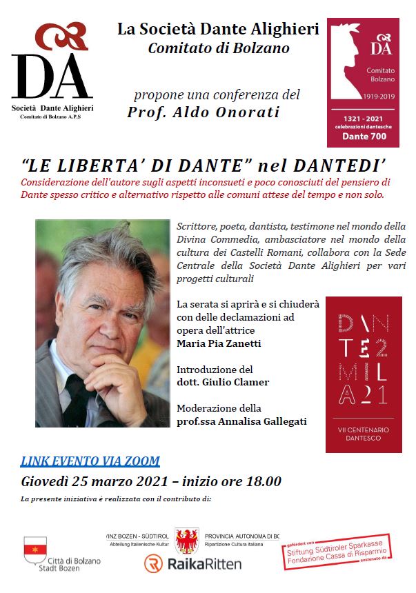 “LE LIBERTA’ DI DANTE” nel DANTEDI’