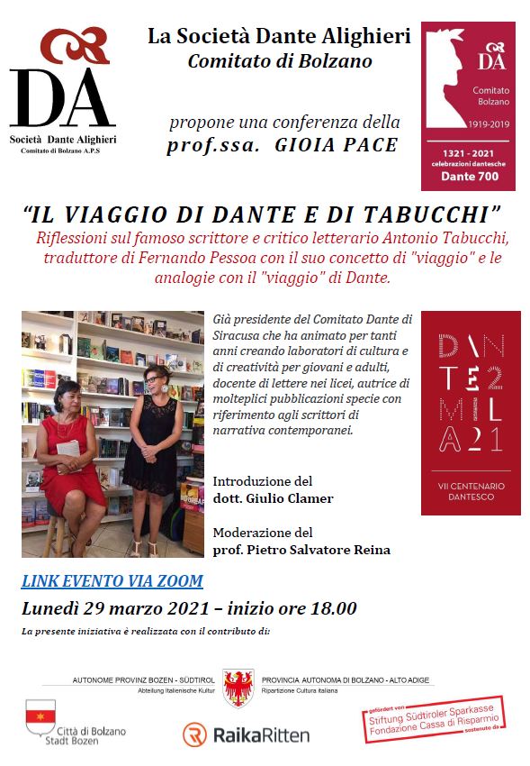 “IL VIAGGIO DI DANTE E DI TABUCCHI”